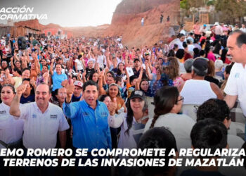 Memo Romero se compromete a regularizar terrenos de las Invasiones de Mazatlán