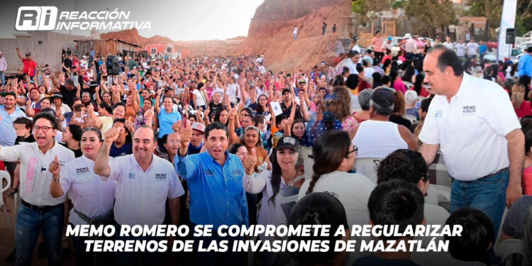Memo Romero se compromete a regularizar terrenos de las Invasiones de Mazatlán