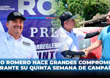 Memo Romero hace grandes compromisos durante su quinta semana de campaña