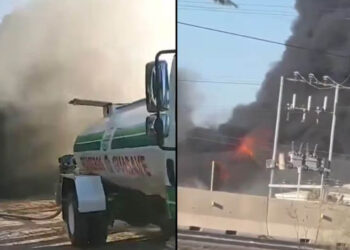 Incendio deja 3 bomberos intoxicados en Guasave, Sinaloa