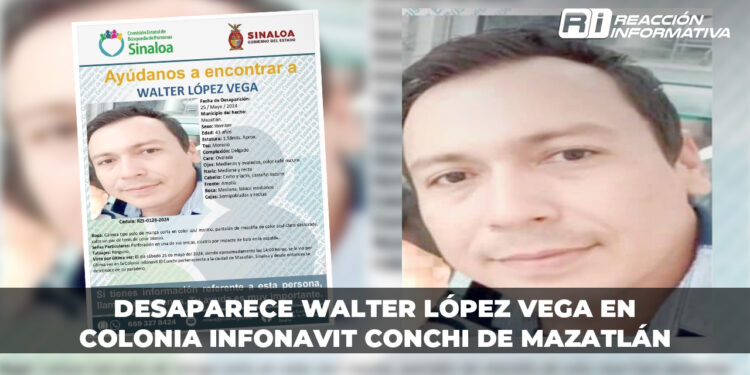 Desaparece Walter López Vega en colonia Infonavit Conchi de Mazatlán