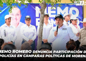Memo Romero denuncia participación de policías en campañas políticas de Morena