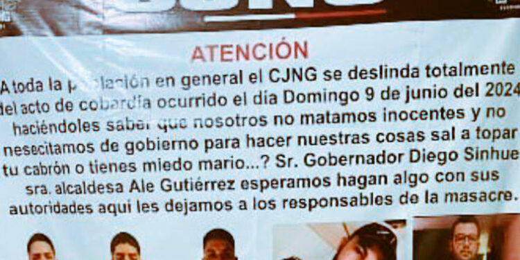 CJNG se deslinda de masacre en León, Guanajuato; ofrece recompensa para dar con los responsables