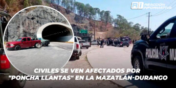 Civiles se ven afectados por “poncha llantas” en la Mazatlán-Durango