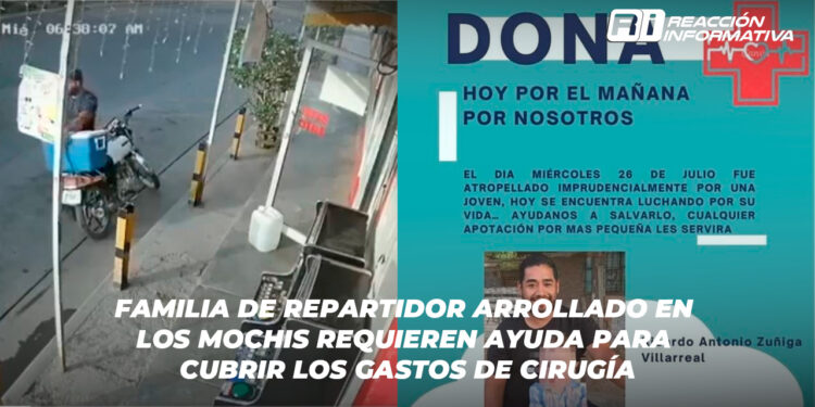 Familia de repartidor arrollado en Los Mochis requieren ayuda para cubrir los gastos de cirugía