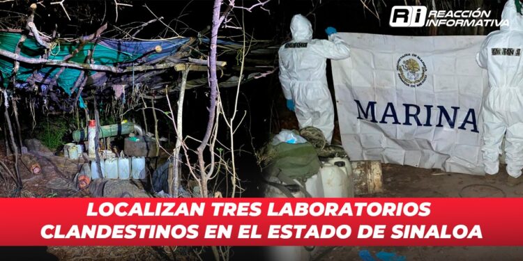 Localizan tres laboratorios clandestinos en el Estado de Sinaloa