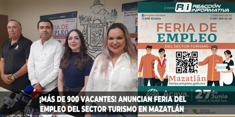 ¡Más de 900 vacantes! Anuncia Feria del Empleo del Sector Turismo en Mazatlán
