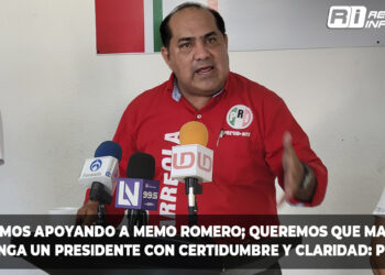 Seguiremos apoyando a Memo Romero; queremos que Mazatlán tenga un presidente con certidumbre y claridad: PRI“