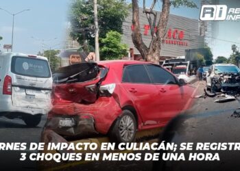 Viernes de impacto en Culiacán; se registran 3 choques en menos de una hora