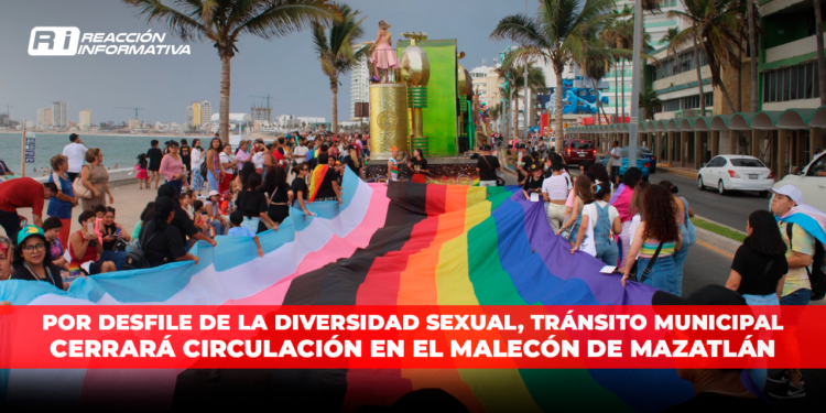 Por desfile de la Diversidad Sexual, Tránsito Municipal cerrará circulación en el malecón de Mazatlán