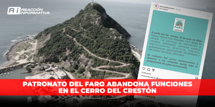 Patronato del Faro abandona funciones en el Cerro del Crestón