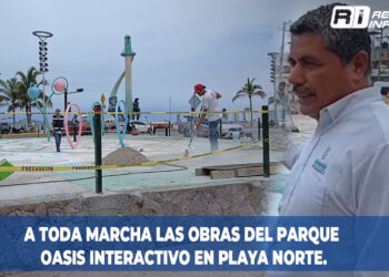A toda marcha las obras del parque Oasis Interactivo en Playa Norte