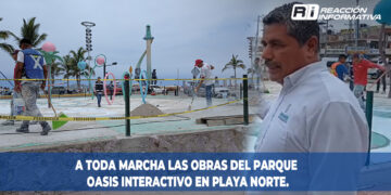 A toda marcha las obras del parque Oasis Interactivo en Playa Norte