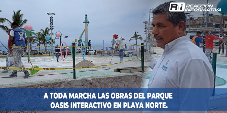 A toda marcha las obras del parque Oasis Interactivo en Playa Norte