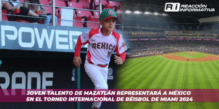 Joven talento de Mazatlán representará a México en el Torneo Internacional de Béisbol de Miami 2024