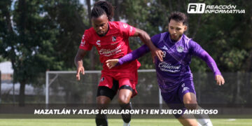 Mazatlán y Atlas igualaron 1-1 en juego amistoso