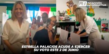 Estrella Palacios acude a ejercer su voto este 2 de junio
