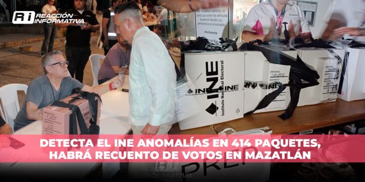 Detecta el INE anomalías en 414 paquetes, habrá recuento de votos en Mazatlán