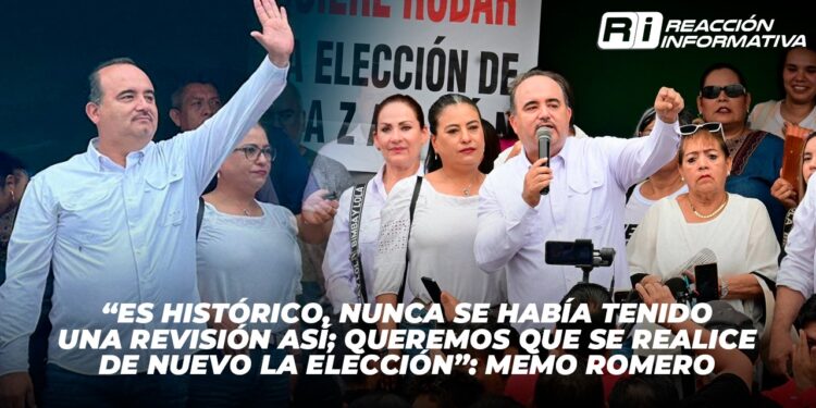 “Es histórico, nunca se había tenido una revisión así; queremos que se realice de nuevo la elección”: Memo Romero