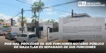 Por mal proceder de sus funciones notario Público de Mazatlán es separado de sus funciones