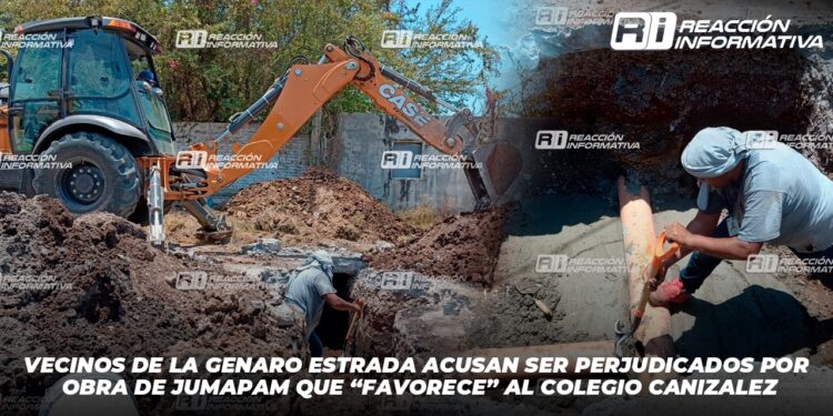 Vecinos de la Genaro Estrada acusan ser perjudicados por obra de Jumapam que “favorece” al colegio Canizalez