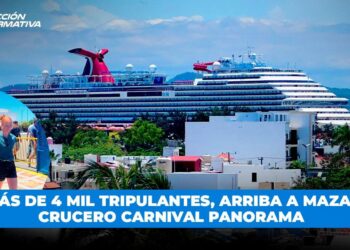 Con más de 4 mil tripulantes, arriba a Mazatlán, crucero Carnival Panorama