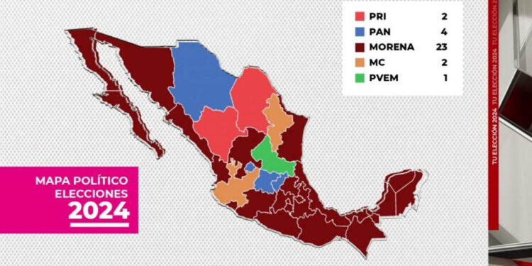 La evolución de Morena y aliados en las gubernaturas durante el sexenio: ganaron cinco en 2018 y con el triunfo de ayer en Yucatán ahora tienen 24