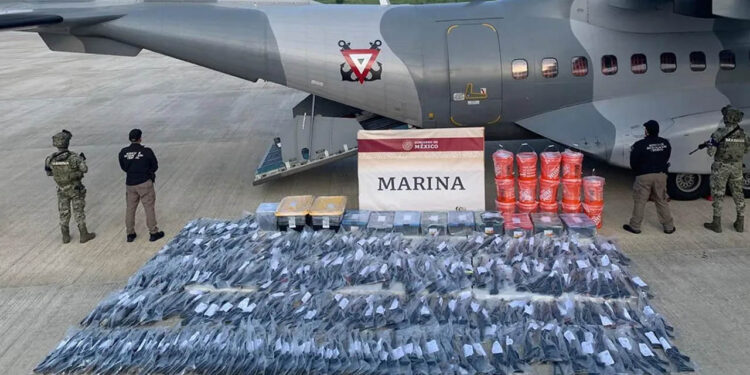 Semar decomisó 279 armas en Boca del Río, Veracruz