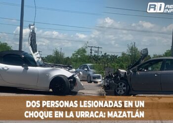 Dos personas lesionadas en un choque en La Urraca: Mazatlán