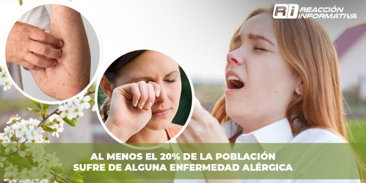 Al menos el 20% de la población sufre de alguna enfermedad alérgica