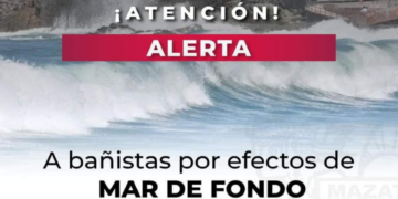Alerta por mar de fondo en Mazatlán hasta el fin de semana