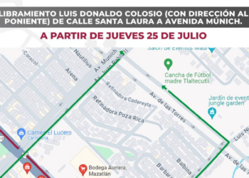 Por avance en trabajos de construcción de puente vehicular, ampliarán el tramo cerrado a la circulación en Libramiento Colosio