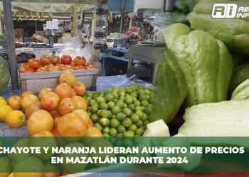 Chayote y naranja lideran aumento de precios en Mazatlán durante 2024