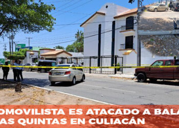 Automovilista es atacado a balazos en la colonia Las Quintas en Culiacán