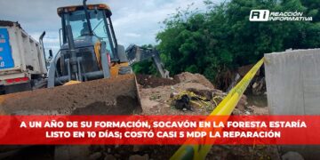 A un año de su formación, socavón en La Foresta estaría listo en 10 días; costó casi 5 mdp la reparación