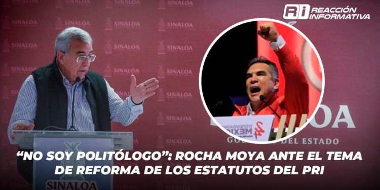 “No soy politólogo”: Rocha Moya ante el tema de reforma de los estatutos del PRI