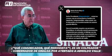 ¿“Qué comunicador, qué periodista”?, es un golpeador “: Gobernador de Sinaloa por atentado a Arnoldo Valle