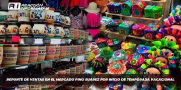 Repunte de ventas en el Mercado Pino Suárez por inicio de temporada vacacional