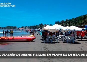 Piden regulación de mesas y sillas en playa de la Isla de la Piedra