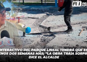 Oasis Interactivo del Parque Lineal tendrá que esperar al menos dos semanas más; “la obra traía sorpresa”, dice el alcalde