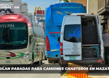 Regulan paradas para camiones charteros en Mazatlán