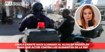 Paola Gárate hace un llamado al alcalde de Mazatlán para que actúe contra los elementos de la SSP