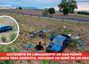 Accidente en libramiento de San Pedro deja tres muertos, incluido un bebé de un mes