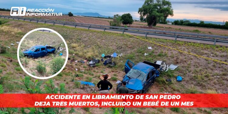 Accidente en libramiento de San Pedro deja tres muertos, incluido un bebé de un mes