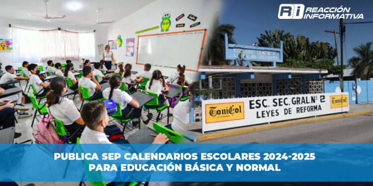 Publica SEP calendarios escolares 2024-2025 para Educación Básica y Normal