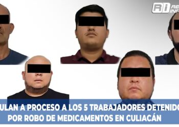 Vinculan a proceso a los 5 trabajadores detenidos por robo de medicamentos en Culiacán
