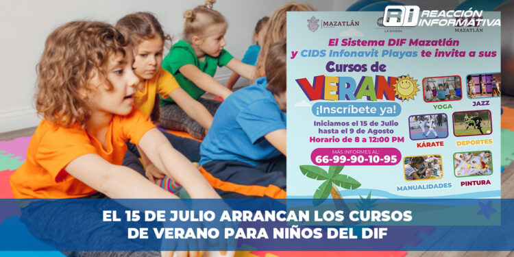 El 15 de julio arrancan los Cursos de Verano para niños del DIF
