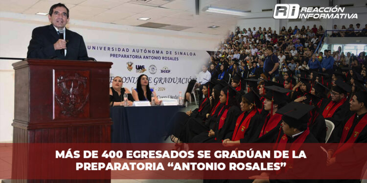 Más de 400 egresados se gradúan de la Preparatoria “Antonio Rosales”