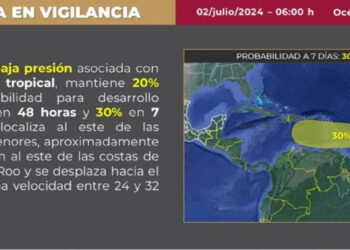 Ciclón Debby: así va la formación hoy, 2 de julio