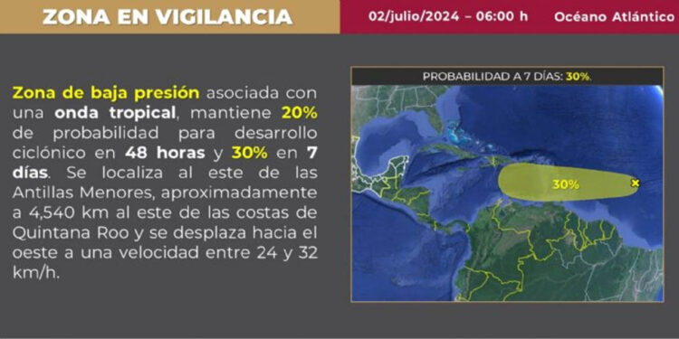 Ciclón Debby: así va la formación hoy, 2 de julio